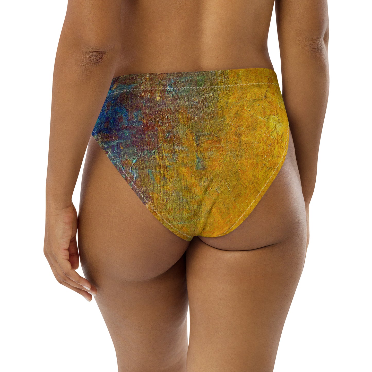 Recycled high-waisted bikini bottom (Abstract Chic collection)