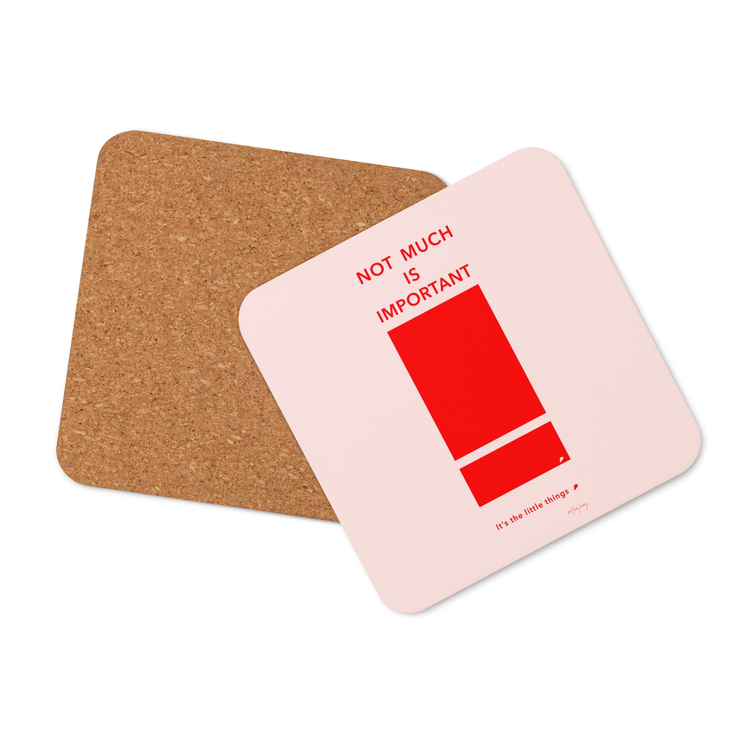 Cork-back coaster (Reflections / Questions collection)
