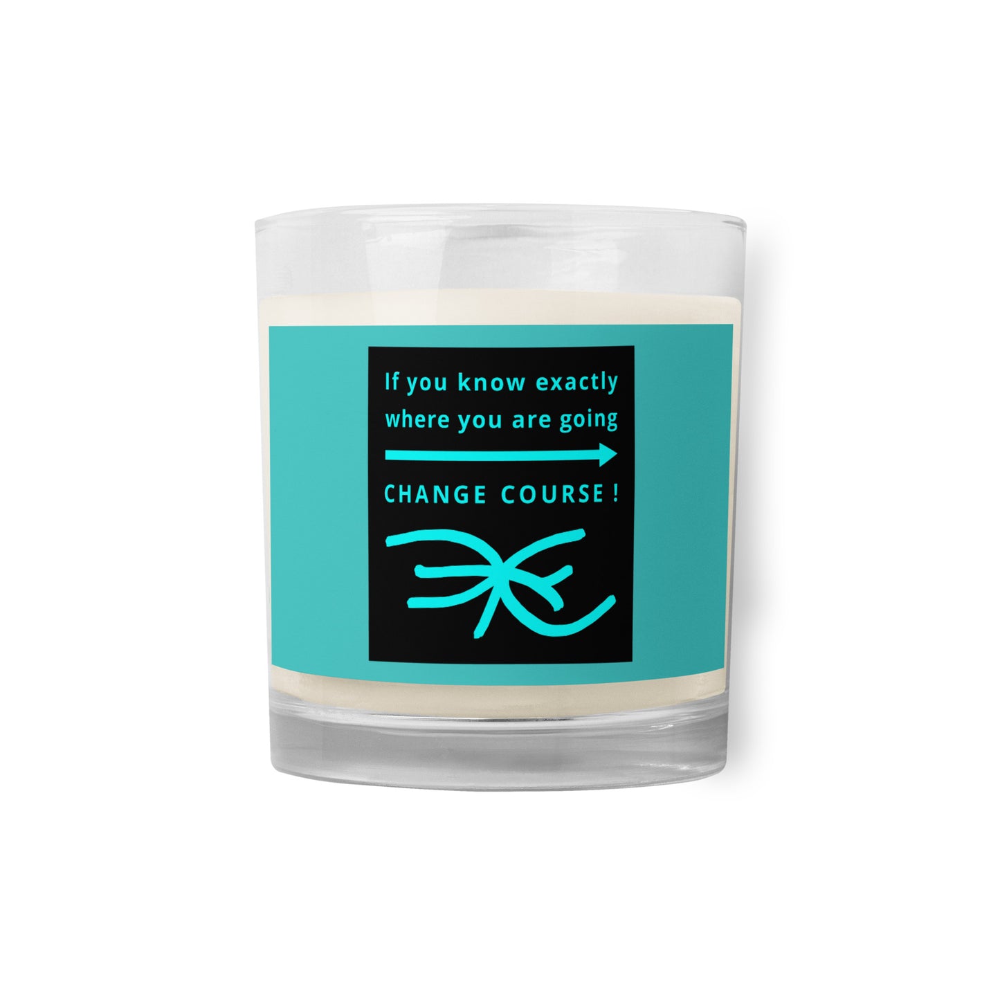 Glass jar soy wax candle (Reflections / Questions collection)