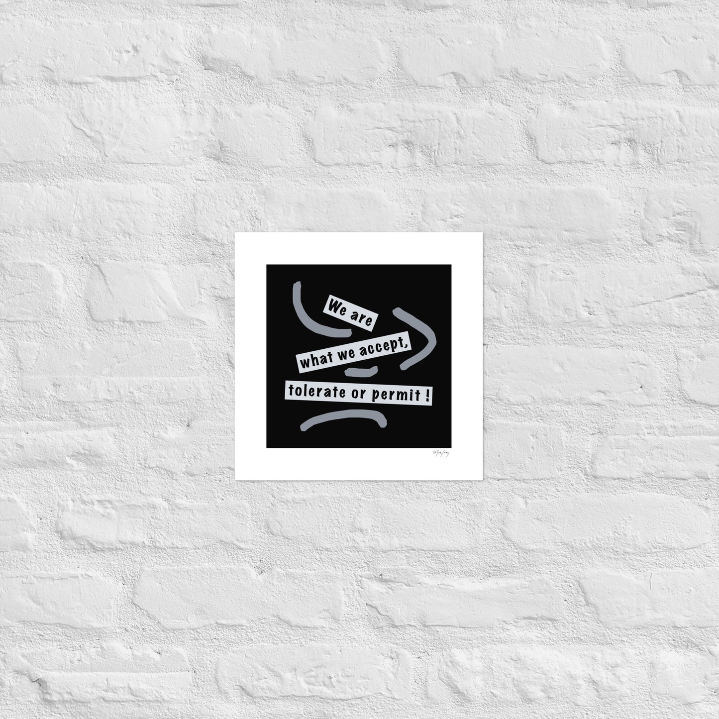 Photo paper poster: We are ... (Reflections / Questions collection)