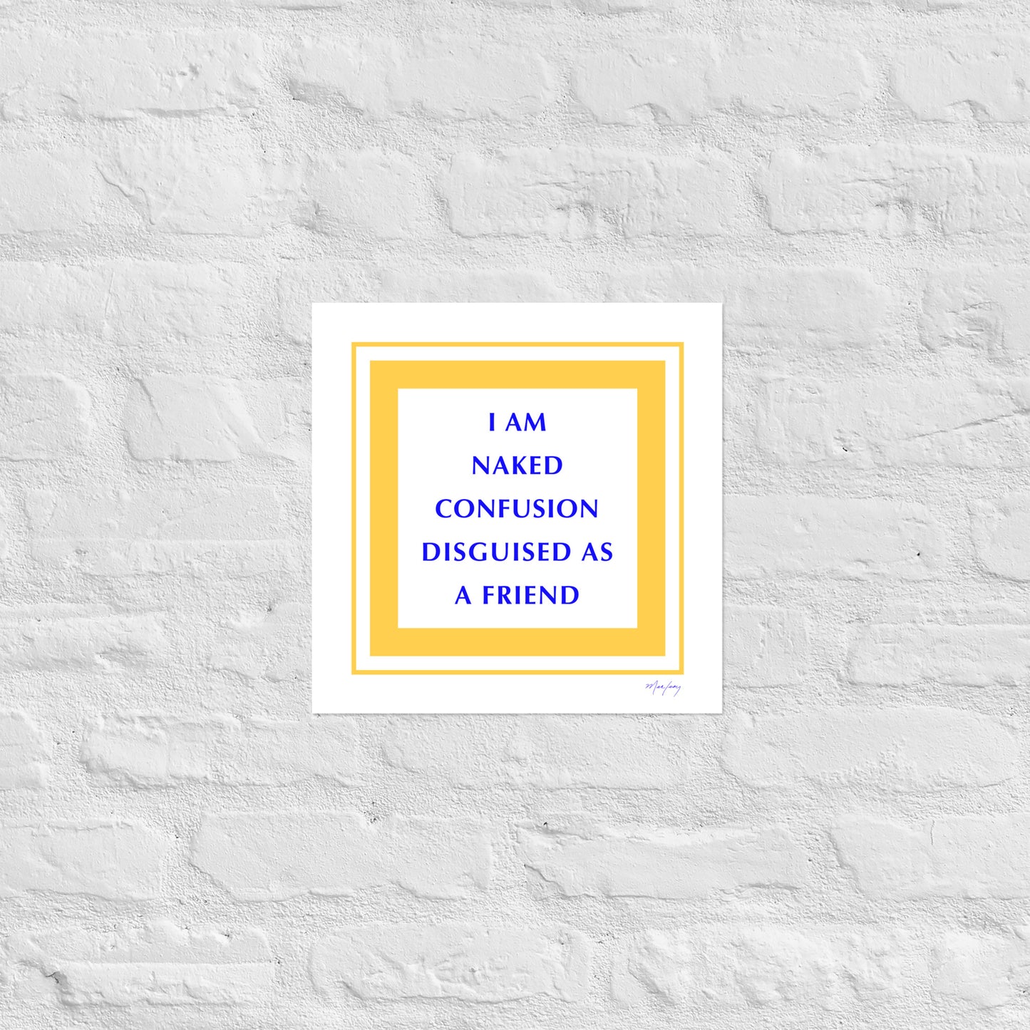Photo paper poster: Naked Confusion (Reflections / Questions collection)