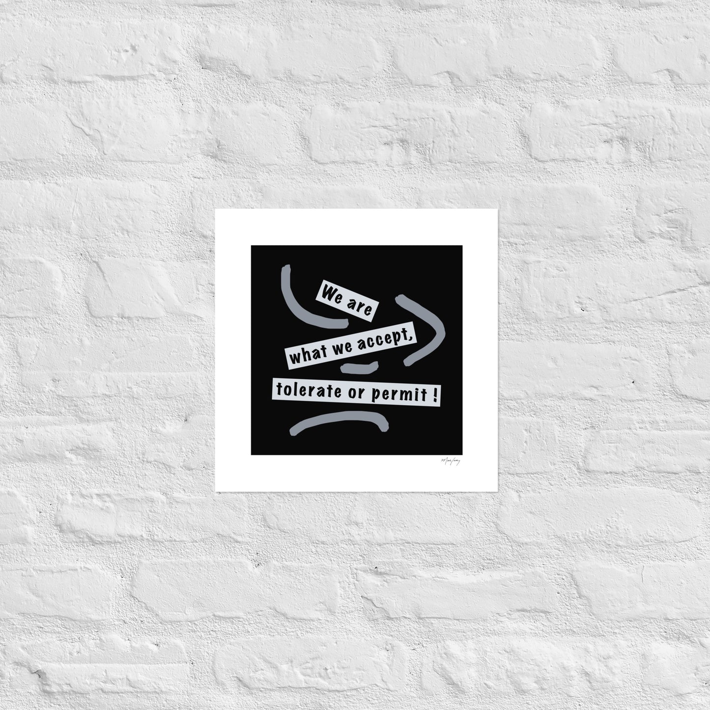 Photo paper poster: We are ... (Reflections / Questions collection)