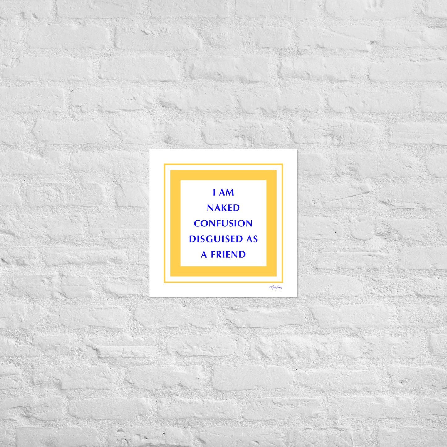 Photo paper poster: Naked Confusion (Reflections / Questions collection)