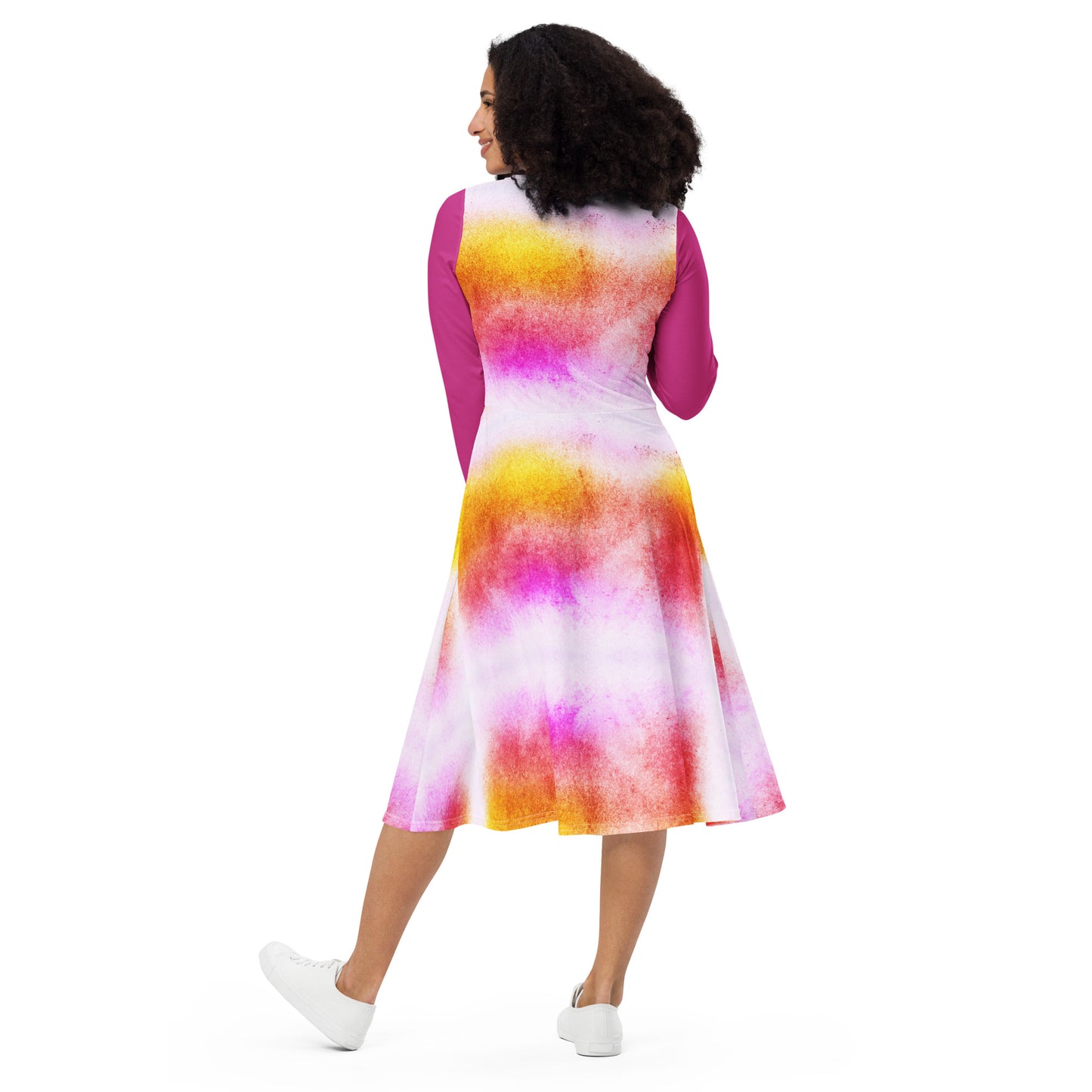 Long Sleeve Midi Dress (Abstract Chic collection)