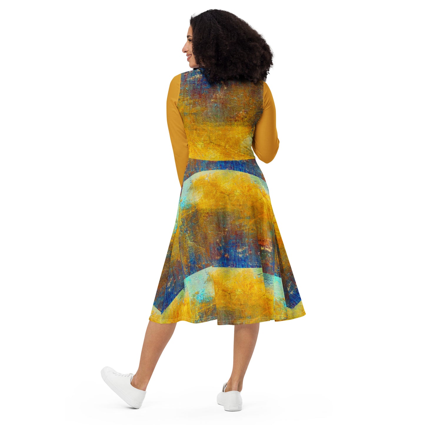 Long Sleeve Midi Dress (Abstract Chic collection)