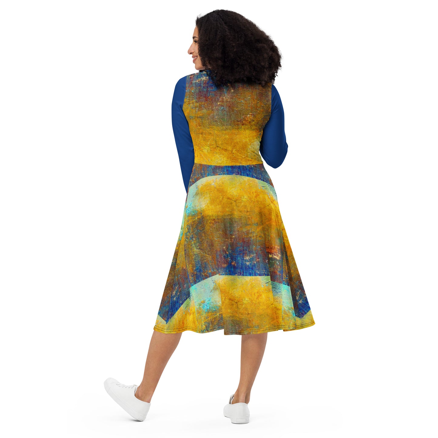 Long Sleeve Midi Dress (Abstract Chic collection)