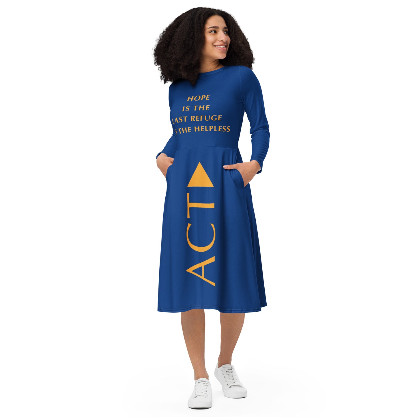 Long Sleeve Midi Dress (Reflections / Questions collection)