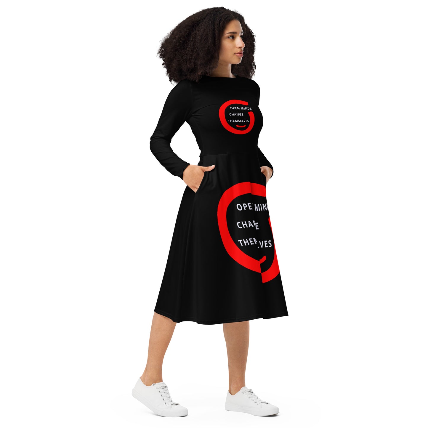 Long Sleeve Midi Dress (Reflections / Questions collection)