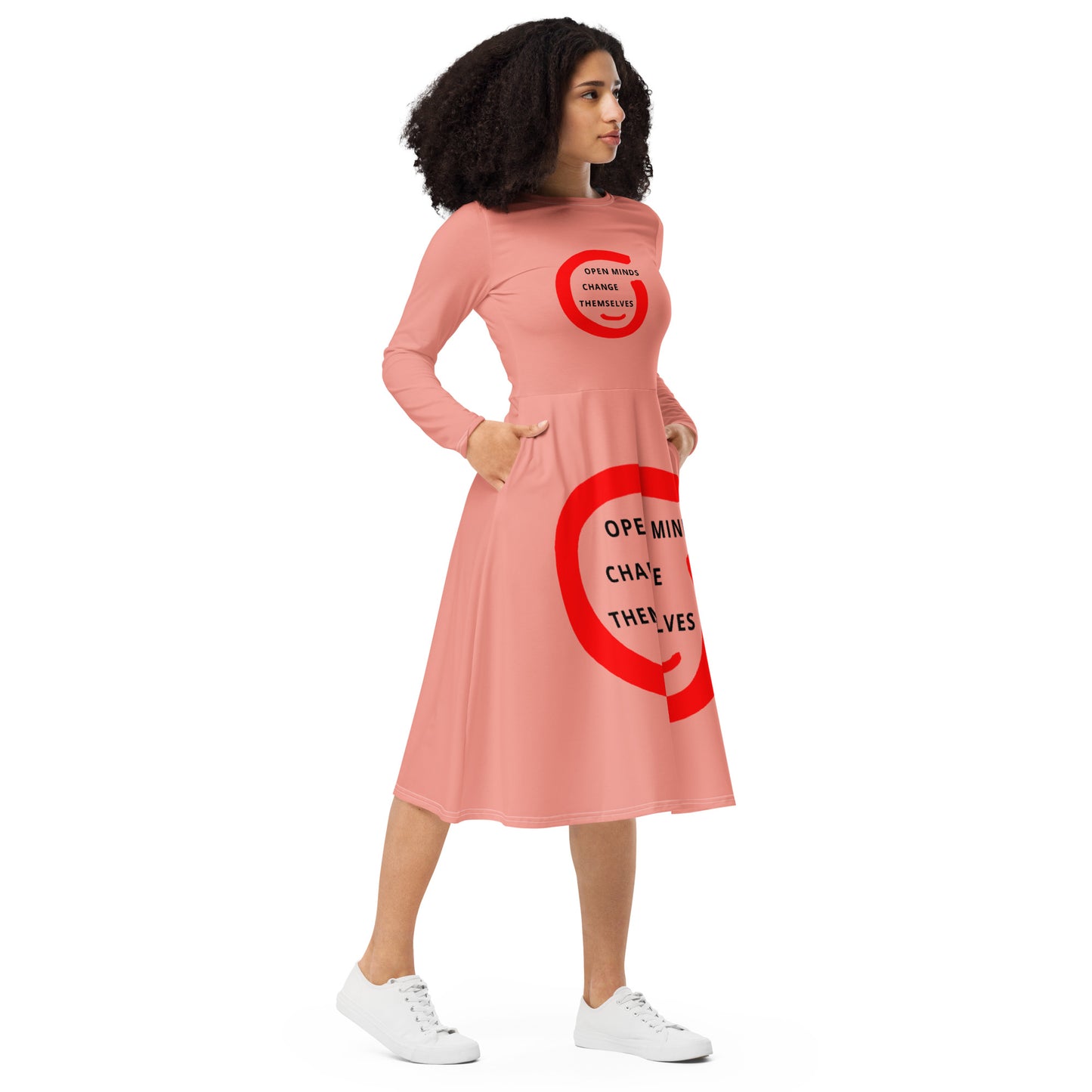 Long Sleeve Midi Dress (Reflections / Questions collection)