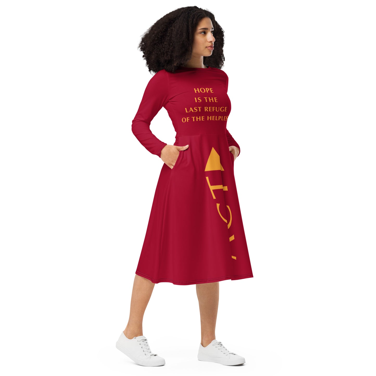 Long Sleeve Midi Dress (Reflections / Questions collection)