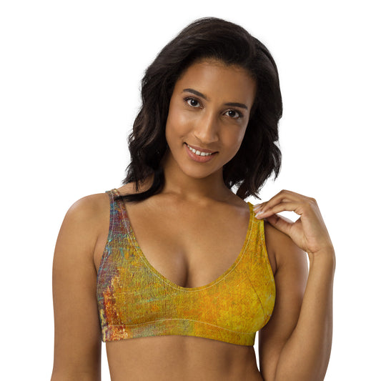 Recycled padded bikini top (Abstract Chic collection)