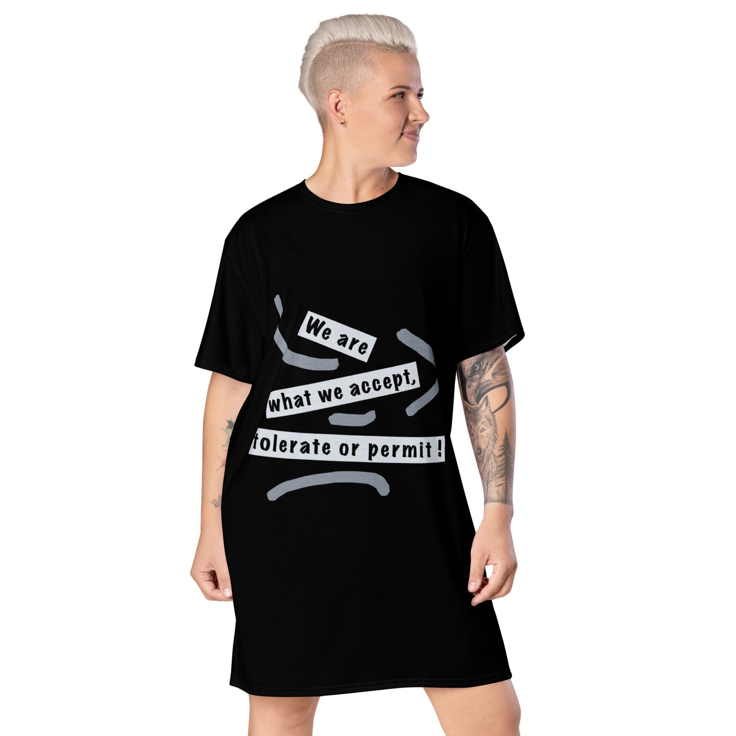 T-shirt dress (Reflections / Questions collection)