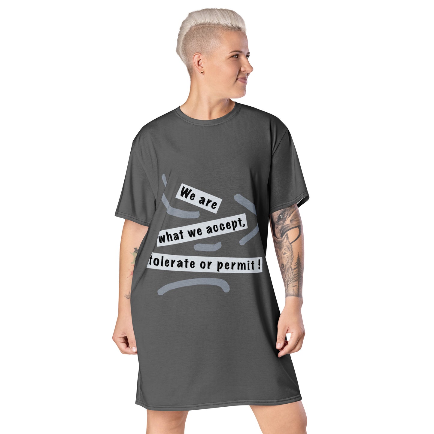 T-shirt dress (Reflections / Questions collection)