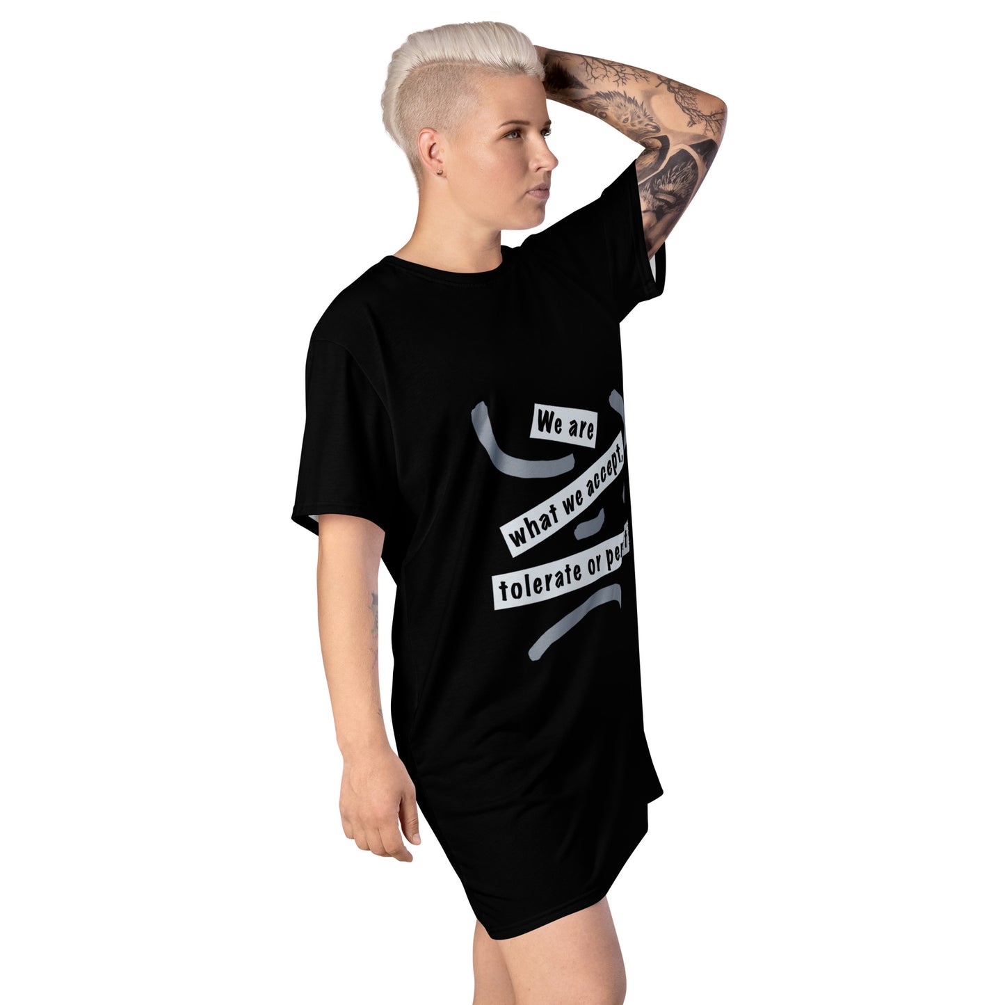 T-shirt dress (Reflections / Questions collection)