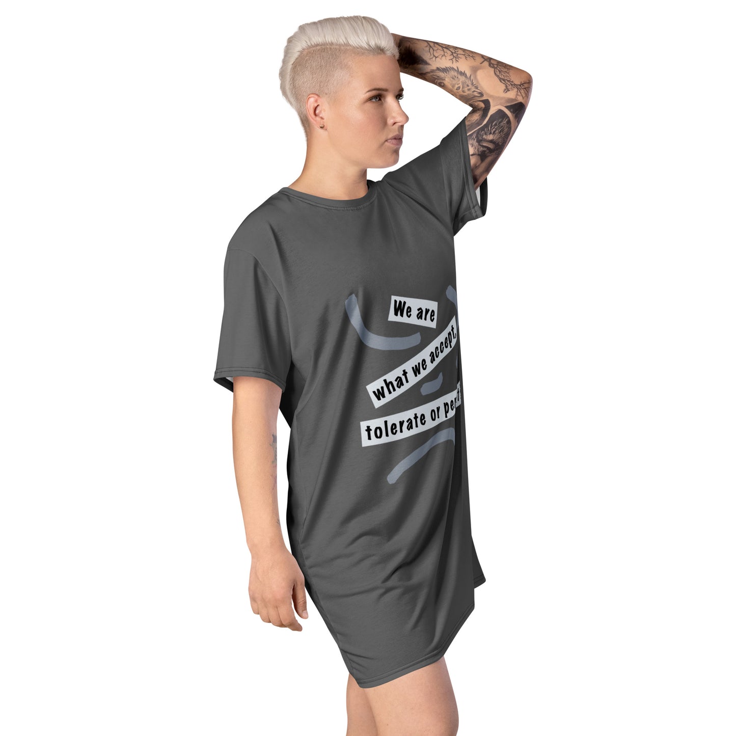 T-shirt dress (Reflections / Questions collection)