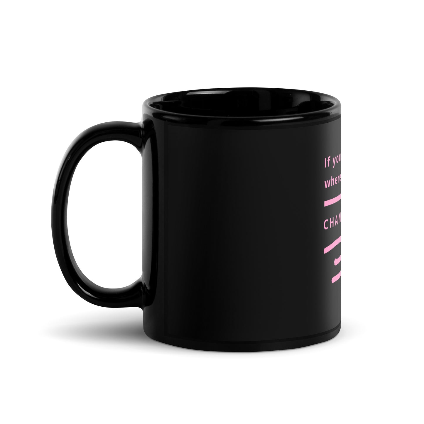 Black Glossy Mug (Reflections / Questions collection)