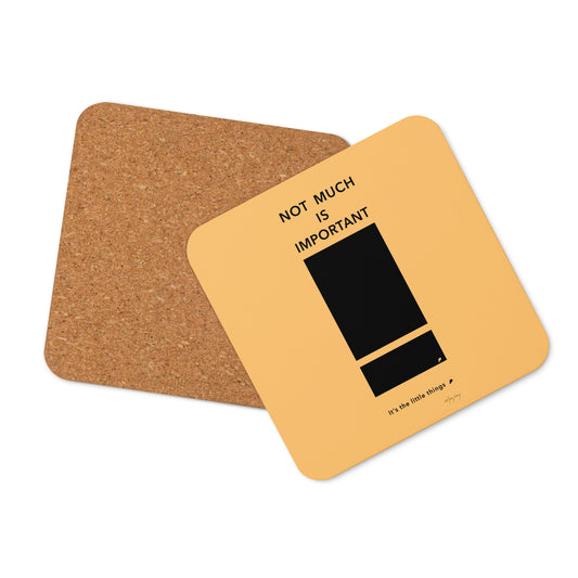 Cork-back coaster (Reflections / Questions collection)