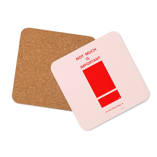 Cork-back coaster (Reflections / Questions collection)