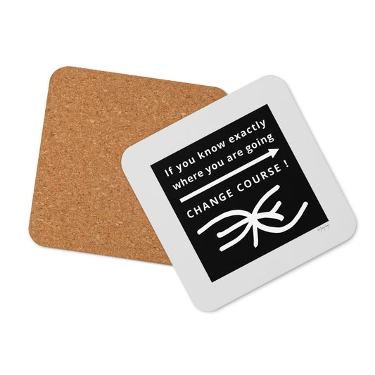Cork-back coaster (Reflections / Questions collection)