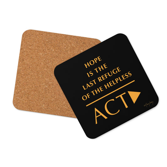 Cork-back coaster (Reflections / Questions collection)