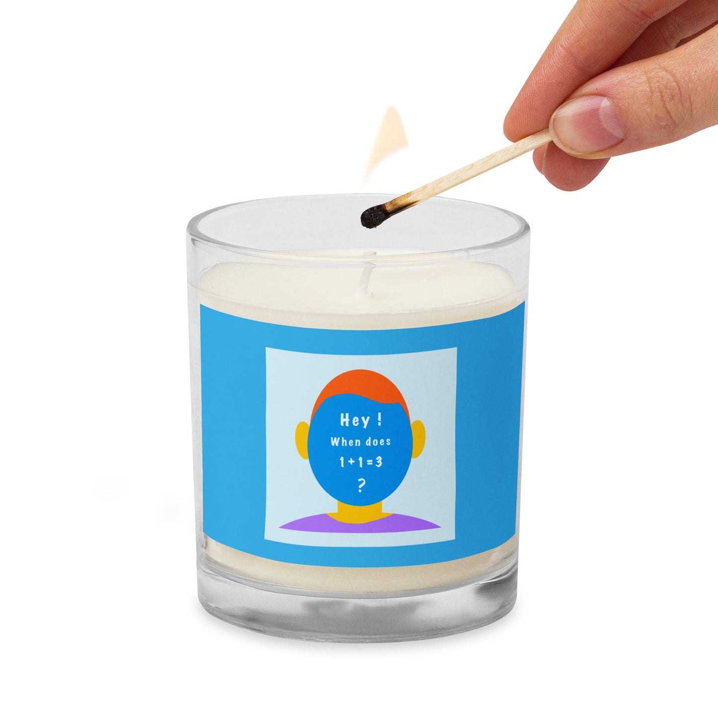 Glass jar soy wax candle (Egghead collection)