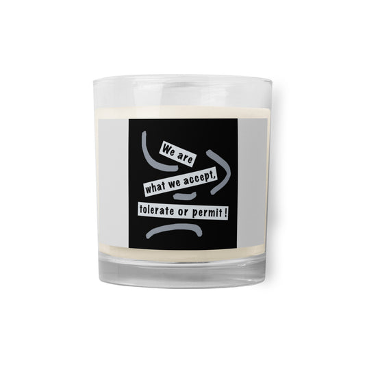 Glass jar soy wax candle (Reflections / Questions collection)