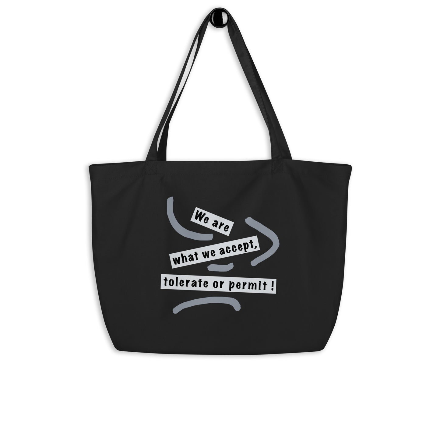 Large organic tote bag (Reflections / Questions collection)