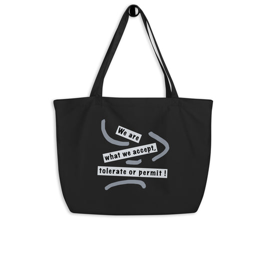 Large organic tote bag (Reflections / Questions collection)