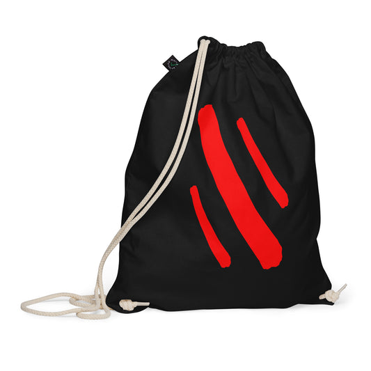 Organic cotton drawstring bag (Abstract Chic collection)