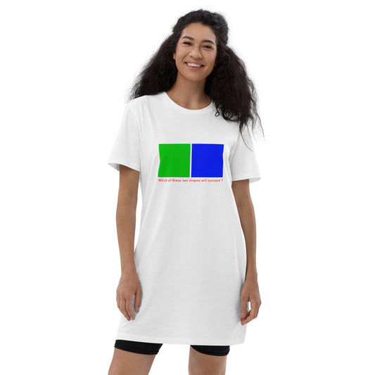 Organic cotton t-shirt dress (Reflections / Questions collection)