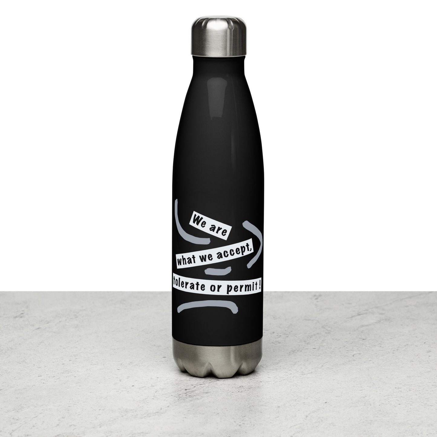 Stainless Steel Water Bottle (Reflections / Questions collection)