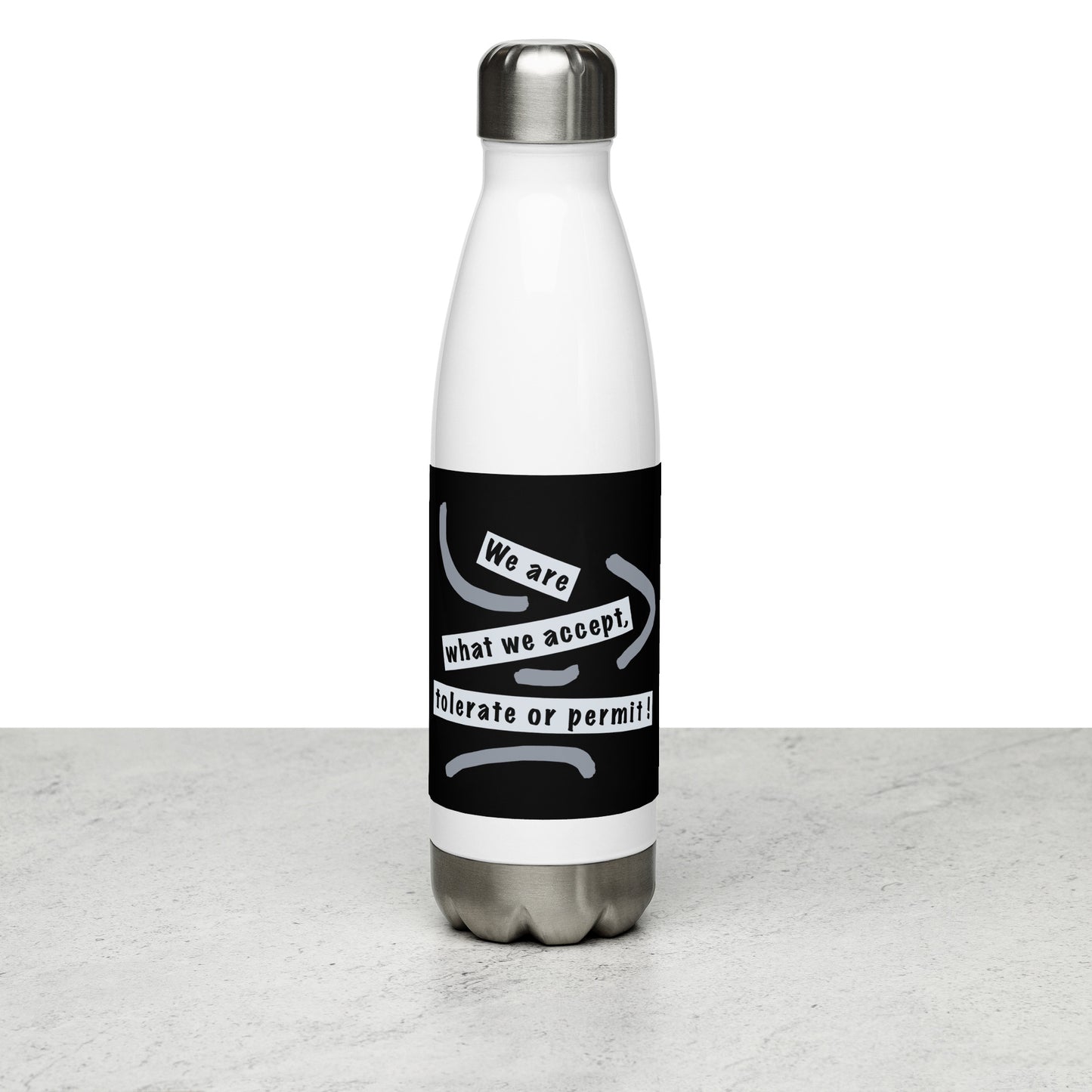 Stainless Steel Water Bottle (Reflections / Questions collection)