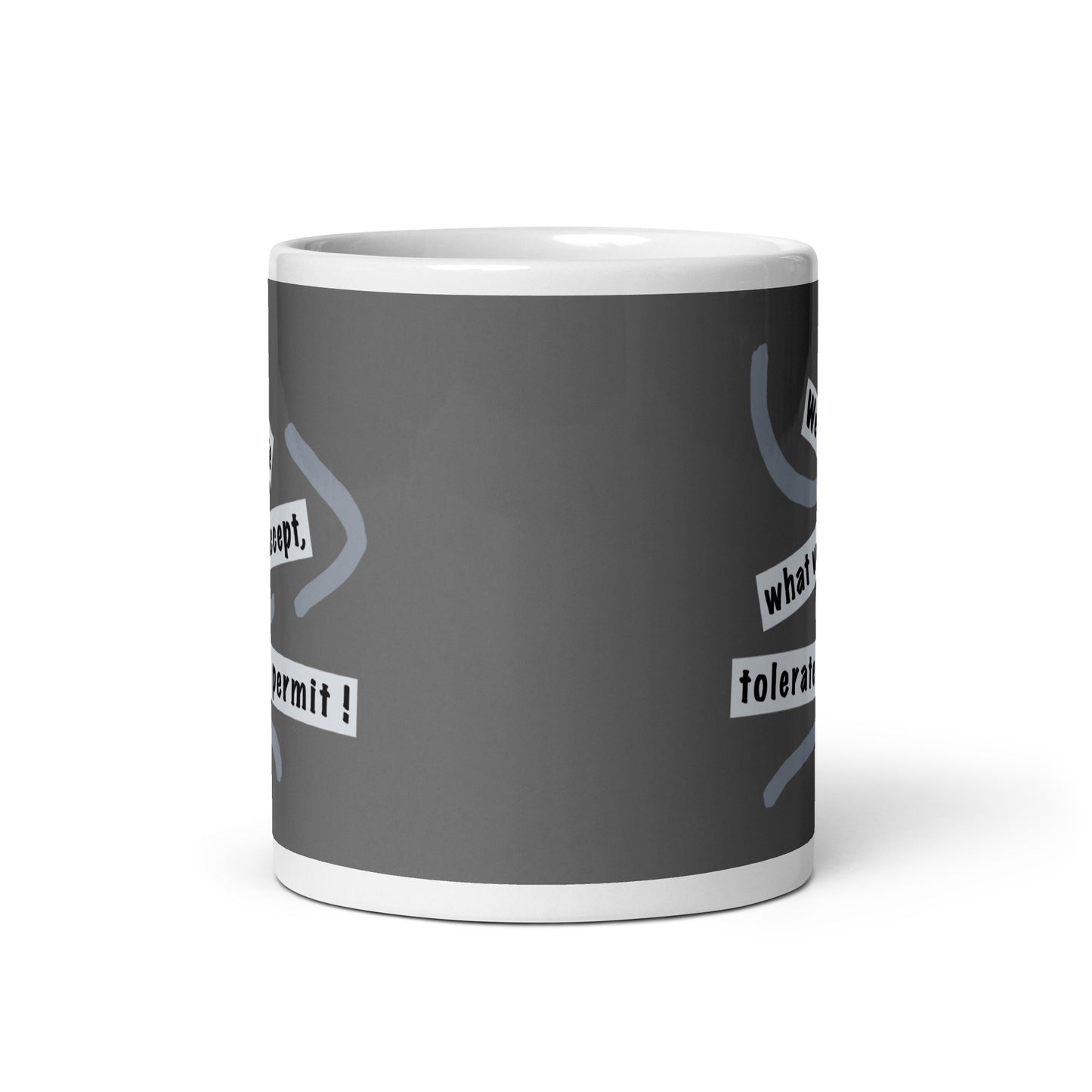 White glossy mug (Reflections / Questions collection)