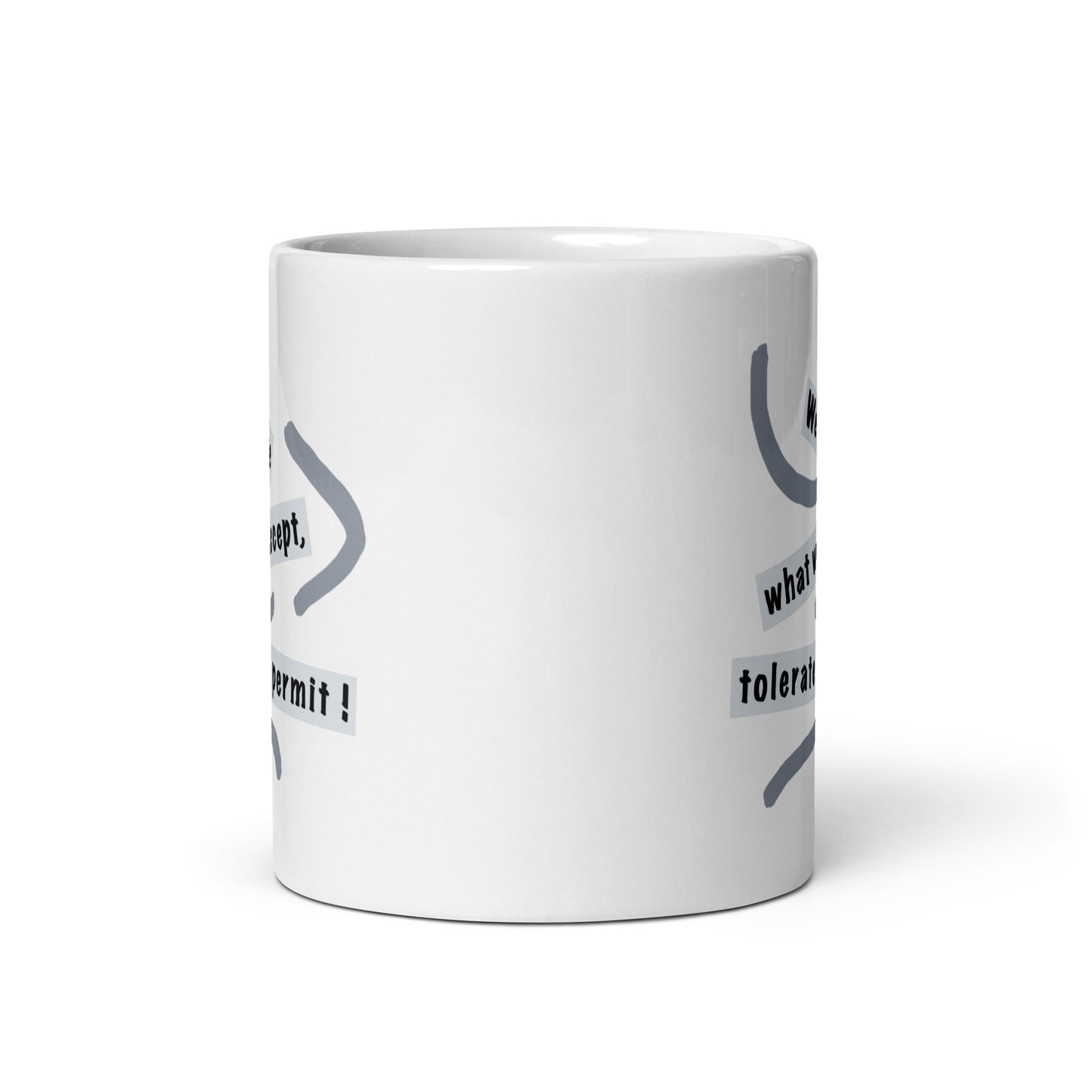 White glossy mug (Reflections / Questions collection)