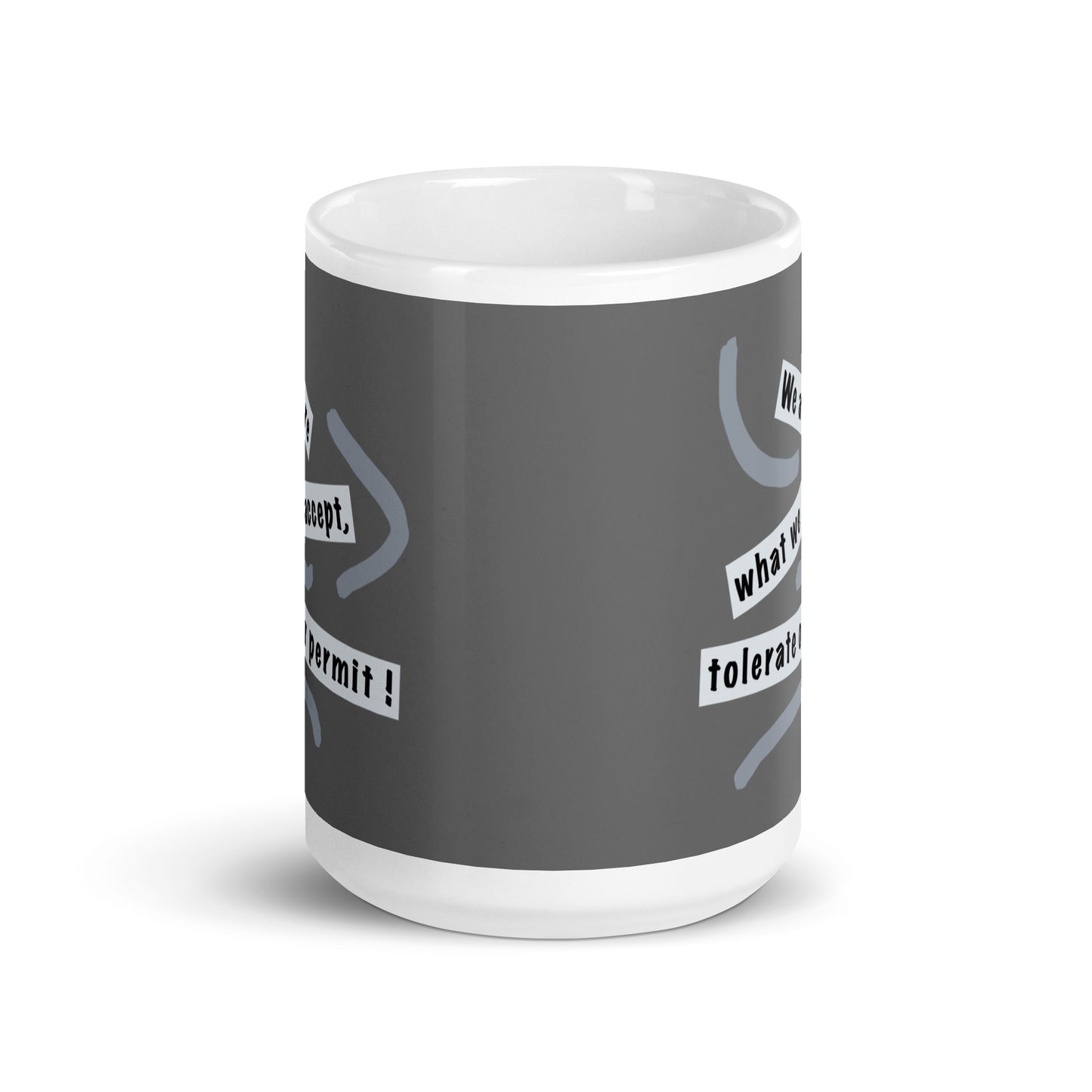 White glossy mug (Reflections / Questions collection)