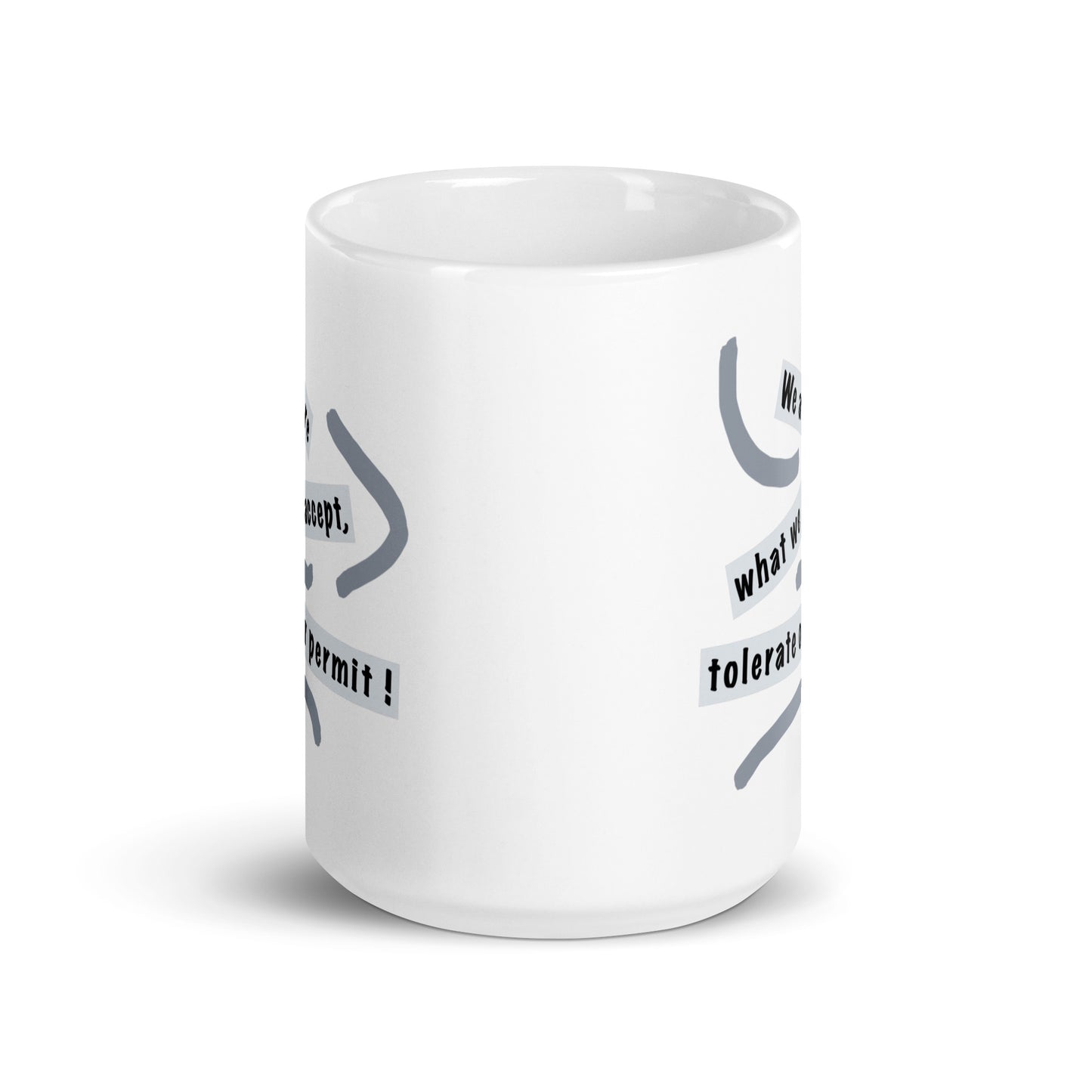 White glossy mug (Reflections / Questions collection)