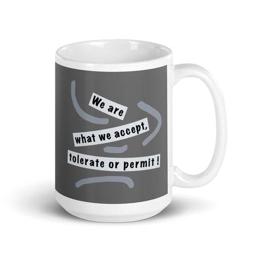 White glossy mug (Reflections / Questions collection)