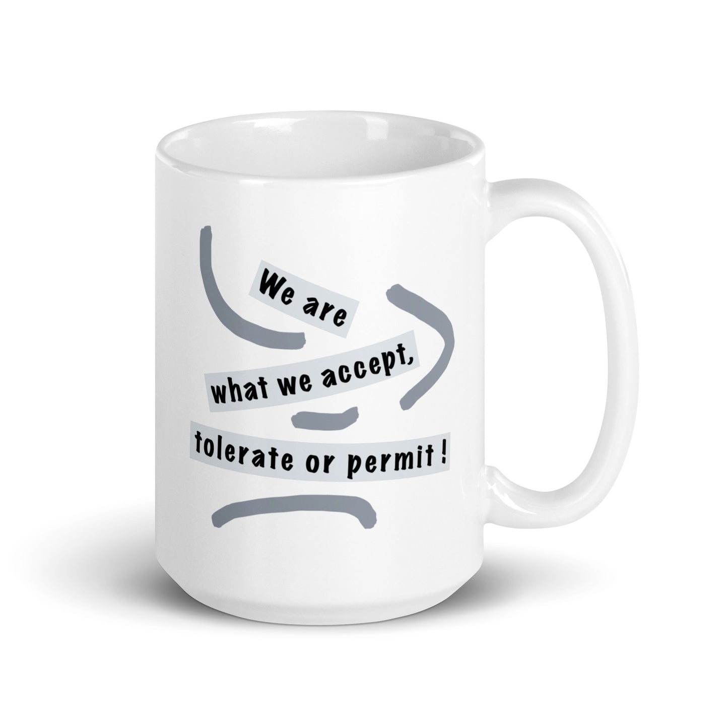 White glossy mug (Reflections / Questions collection)