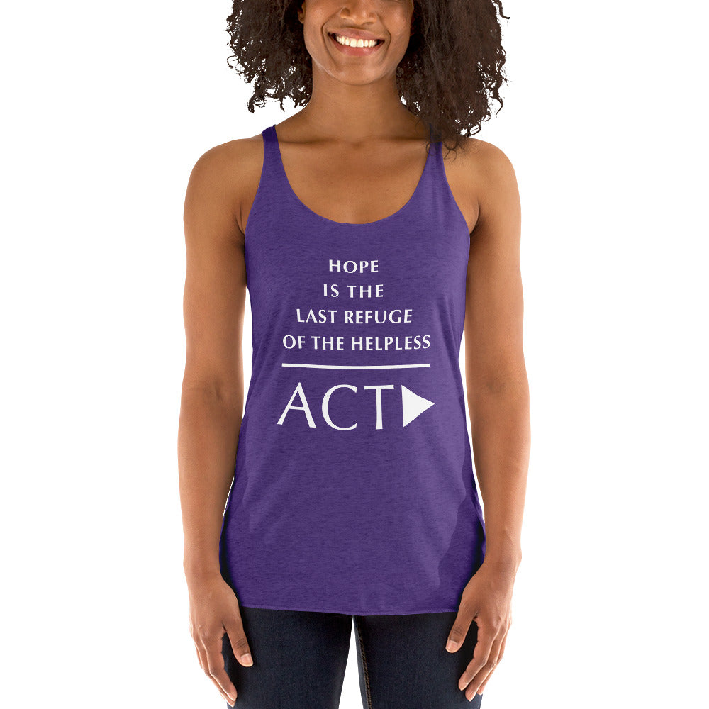 Women's Racerback Tank (Reflections / Questions collection)