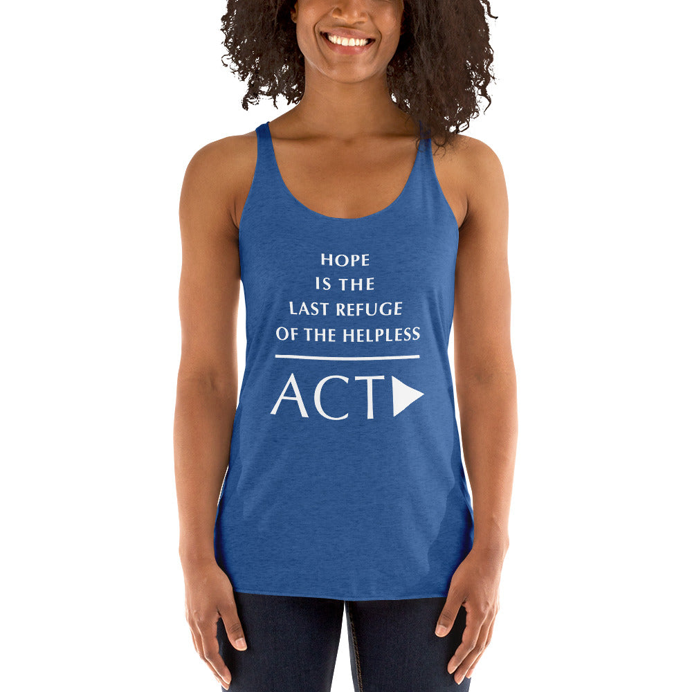 Women's Racerback Tank (Reflections / Questions collection)