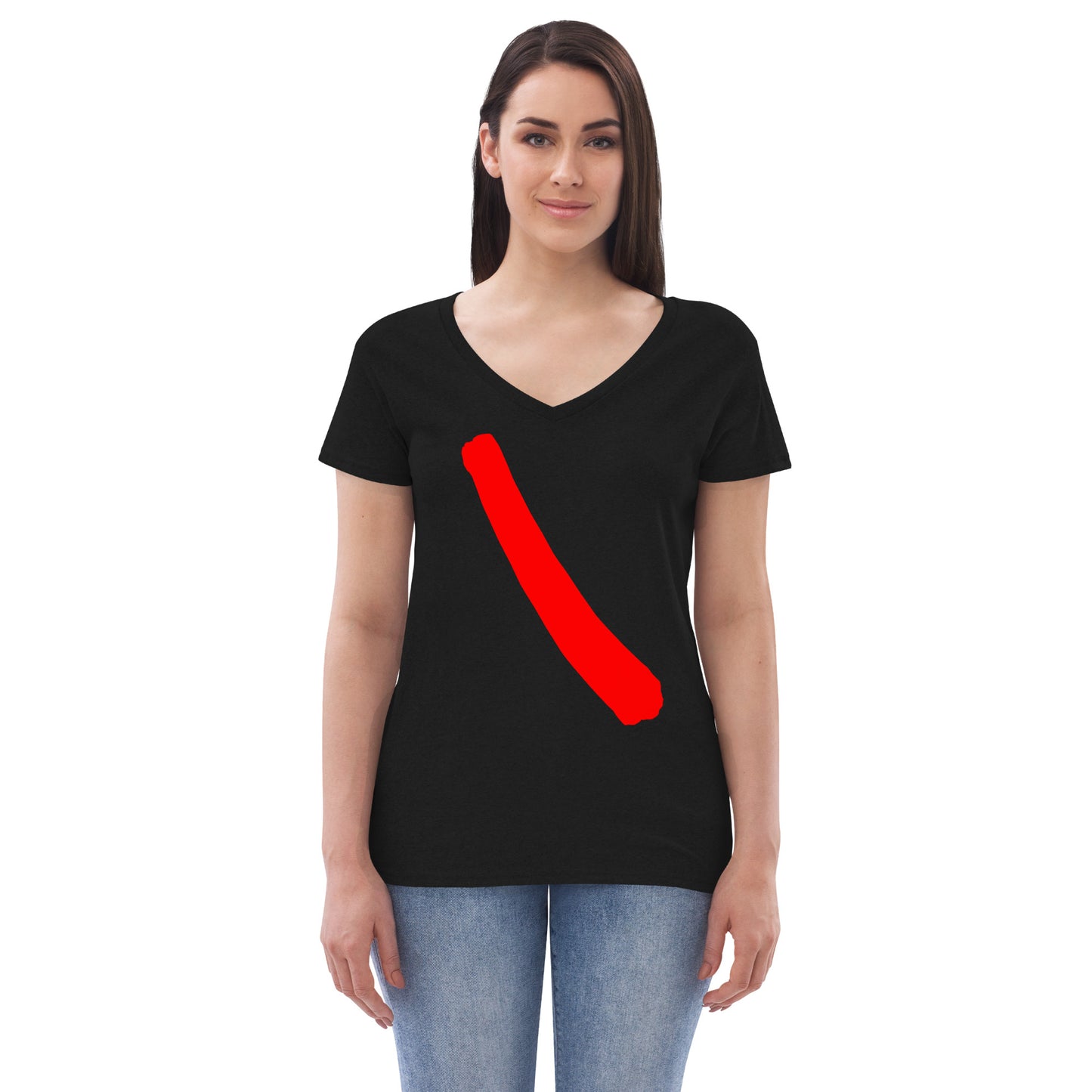 Women’s recycled v-neck t-shirt (Abstract Chic collection)