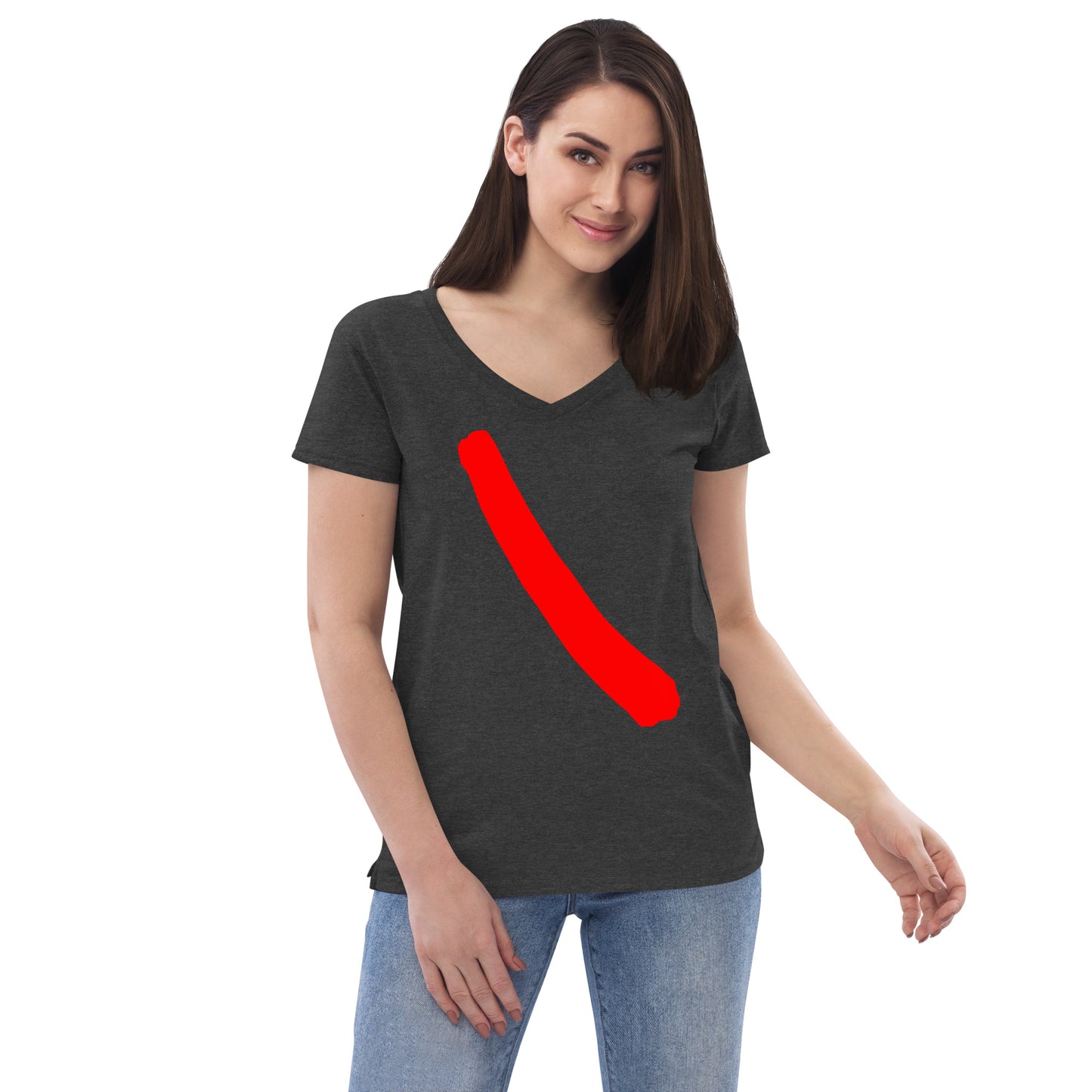 Women’s recycled v-neck t-shirt (Abstract Chic collection)