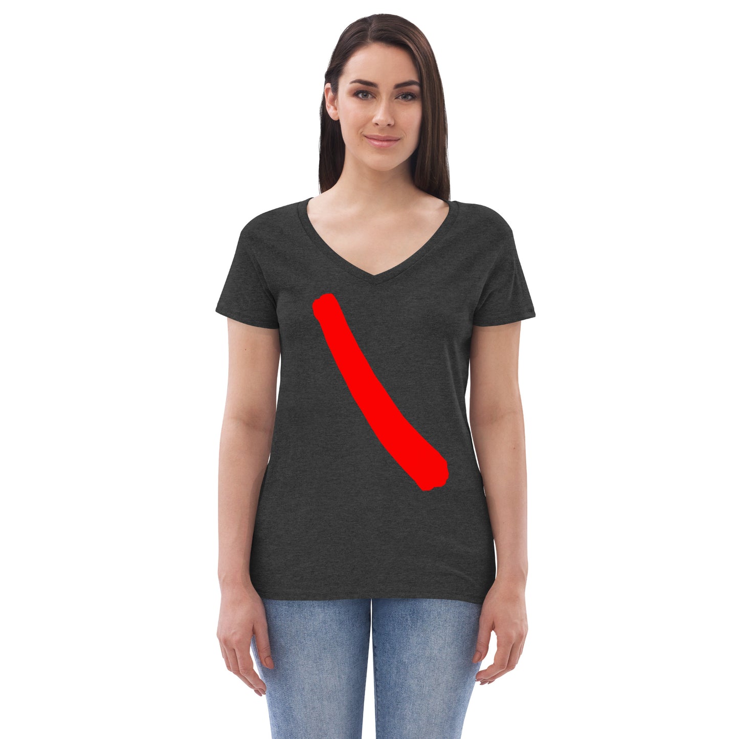 Women’s recycled v-neck t-shirt (Abstract Chic collection)