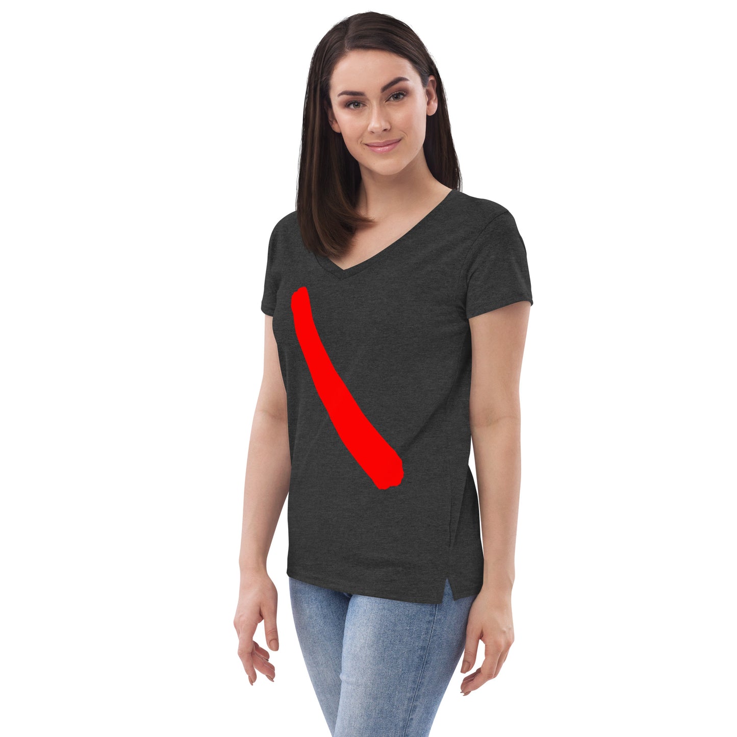 Women’s recycled v-neck t-shirt (Abstract Chic collection)