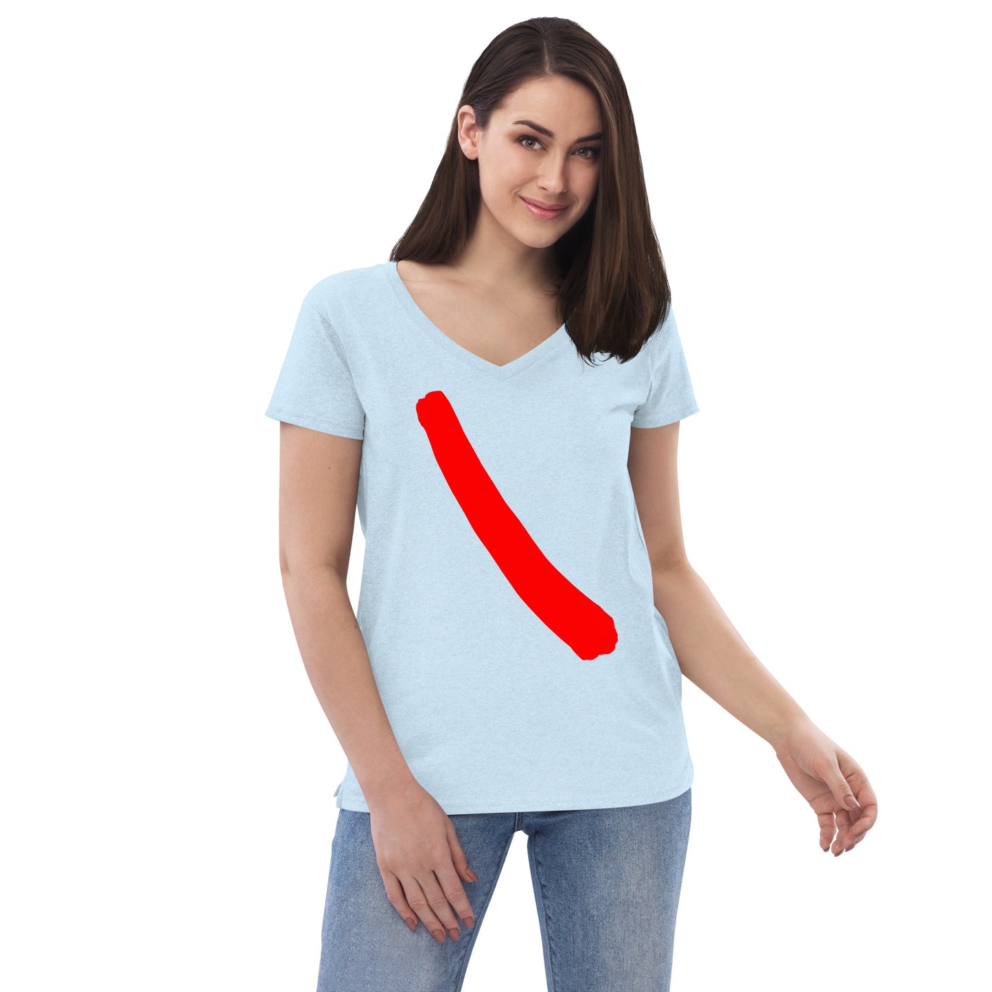 Women’s recycled v-neck t-shirt (Abstract Chic collection)