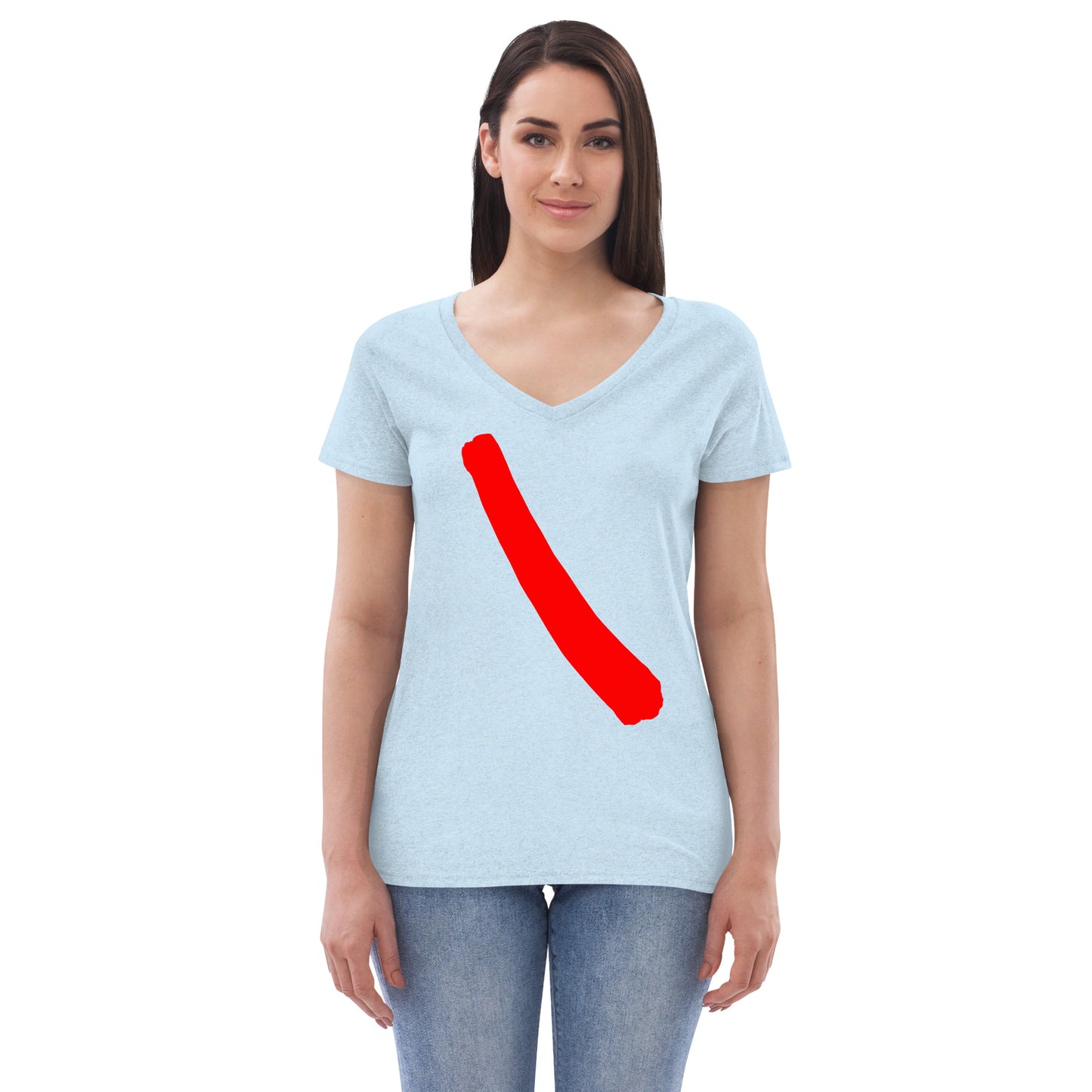 Women’s recycled v-neck t-shirt (Abstract Chic collection)