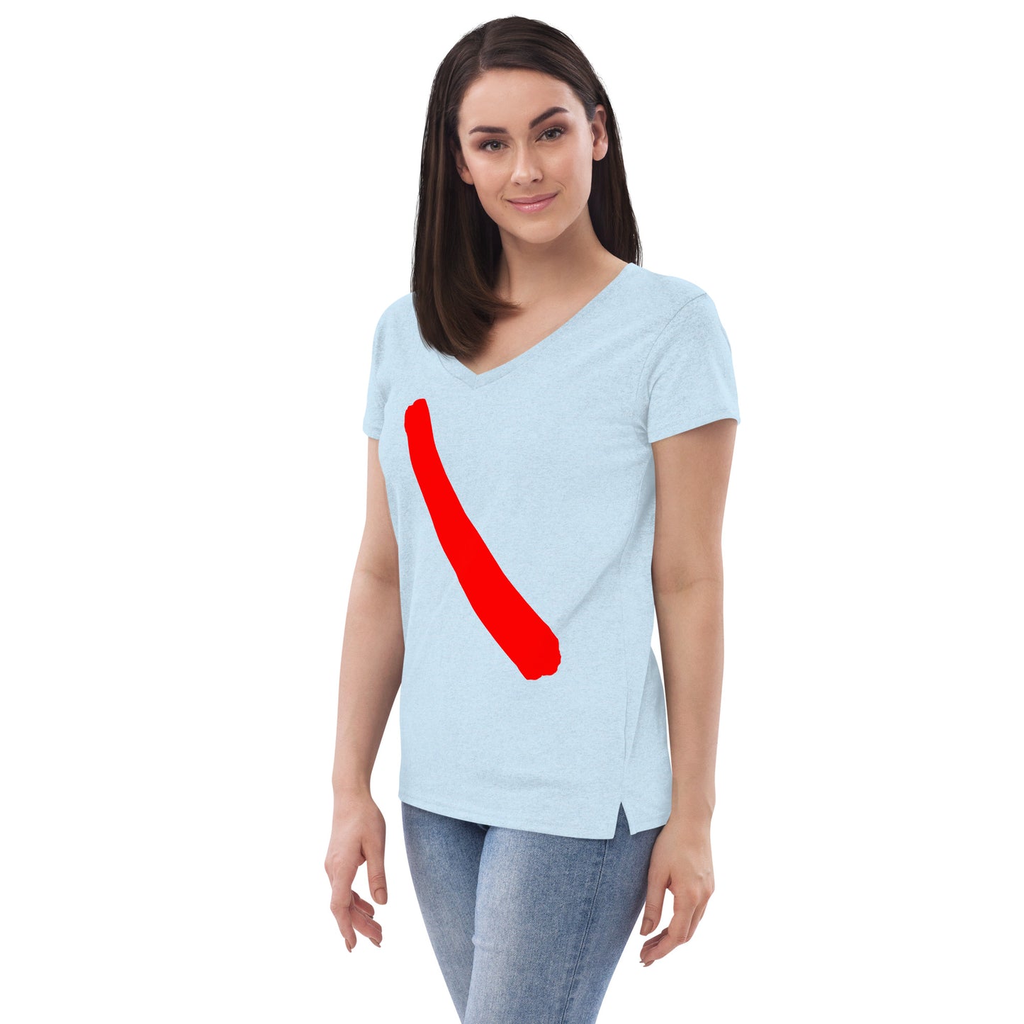 Women’s recycled v-neck t-shirt (Abstract Chic collection)