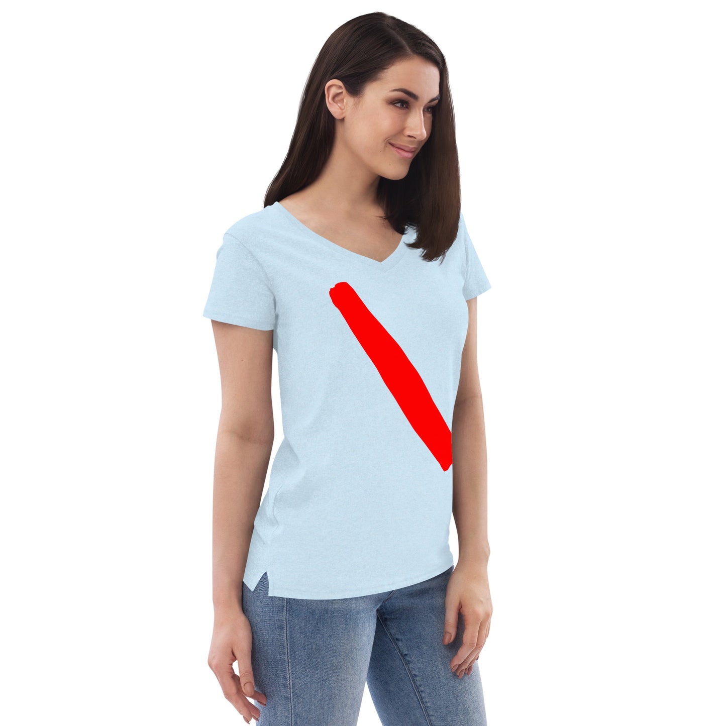 Women’s recycled v-neck t-shirt (Abstract Chic collection)