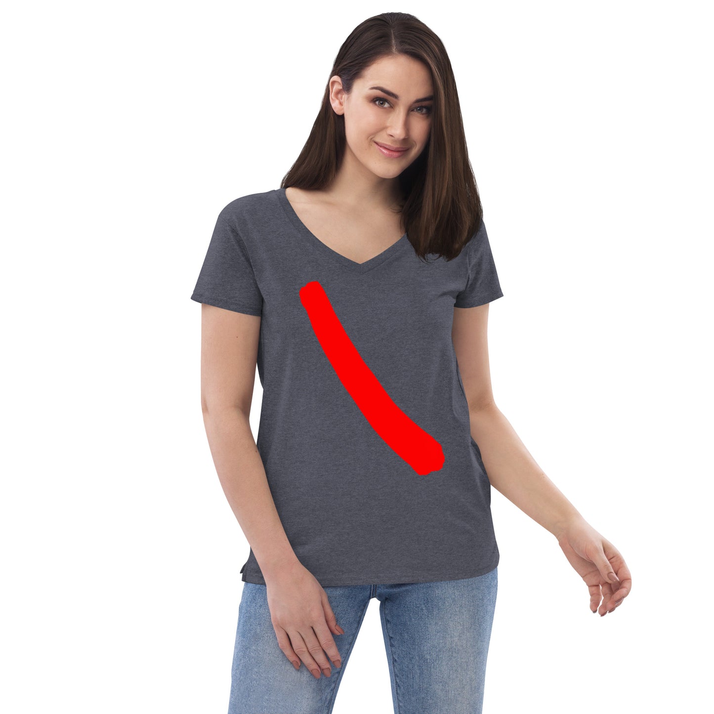 Women’s recycled v-neck t-shirt (Abstract Chic collection)