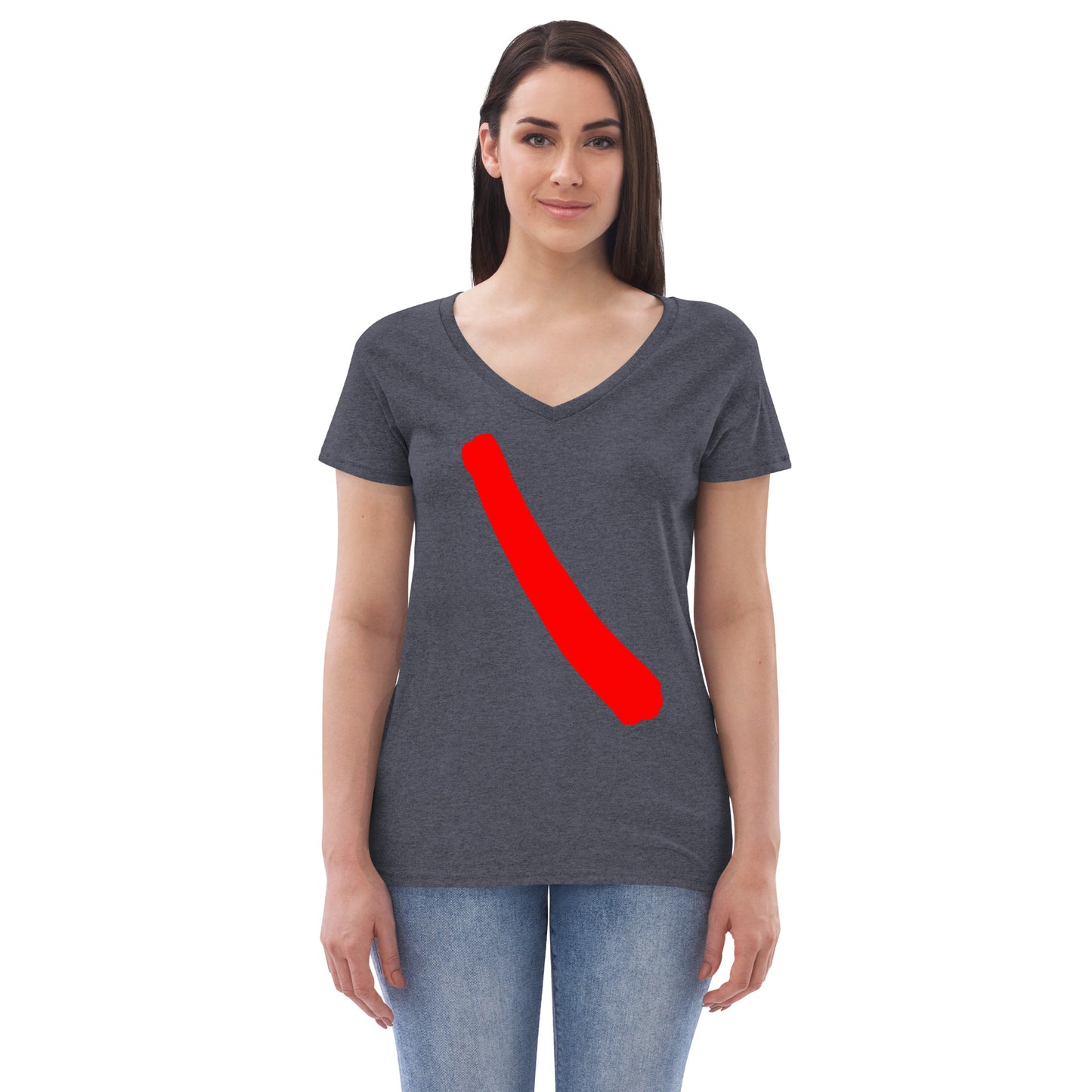 Women’s recycled v-neck t-shirt (Abstract Chic collection)